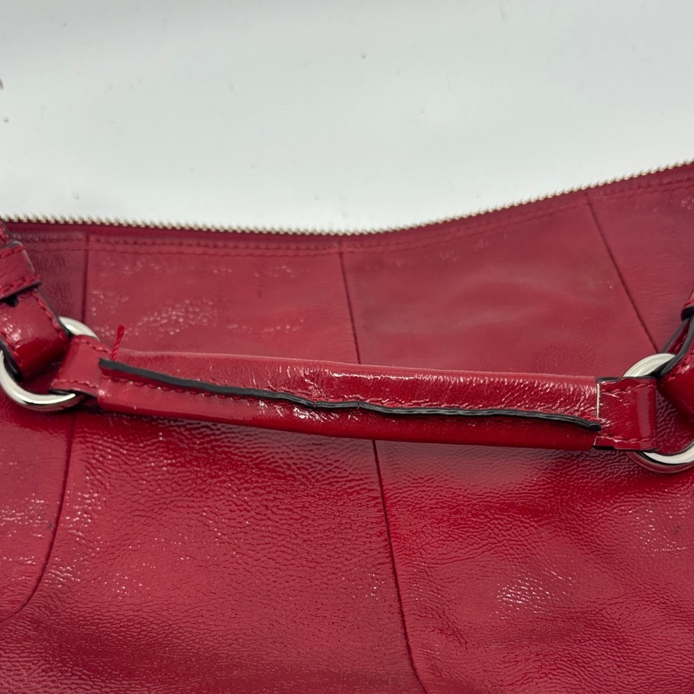 Coach Cherry Red Leather Shoulder Bag - Picture 4 of 7